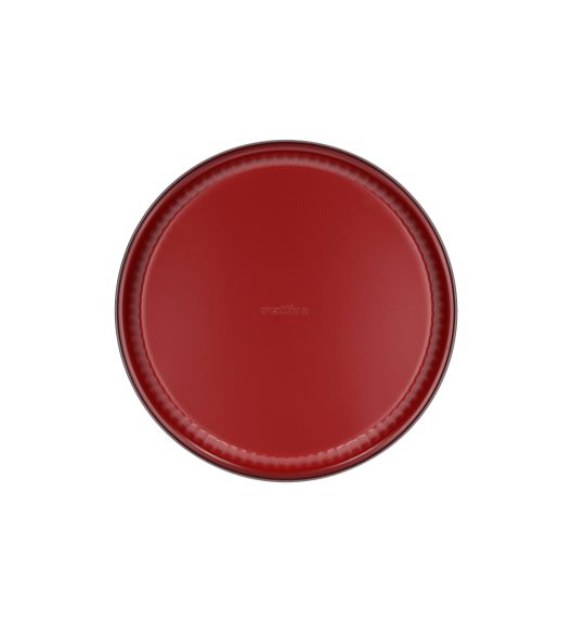 WYPRZEDAŻ! VITTERO Forma stalowa na ciasto kruche 28 cm / czerwona / stal węglowa