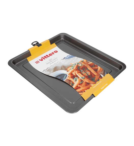 WYPRZEDAŻ! VITTERO Stalowa forma płaska 37 cm / czerwona / stal węglowa