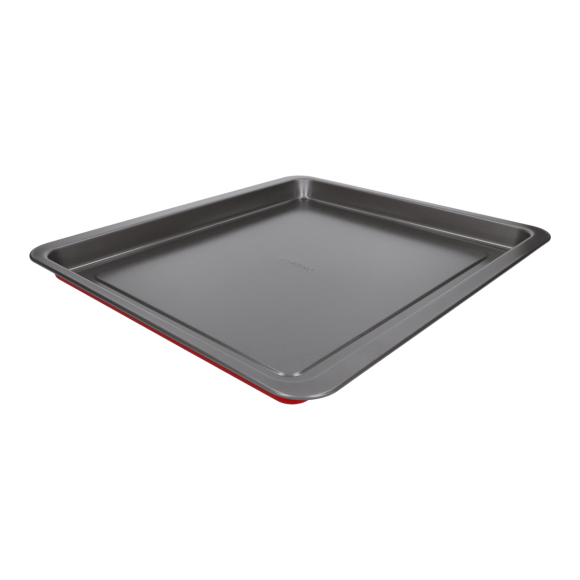WYPRZEDAŻ! VITTERO Stalowa forma płaska 37 cm / czerwona / stal węglowa