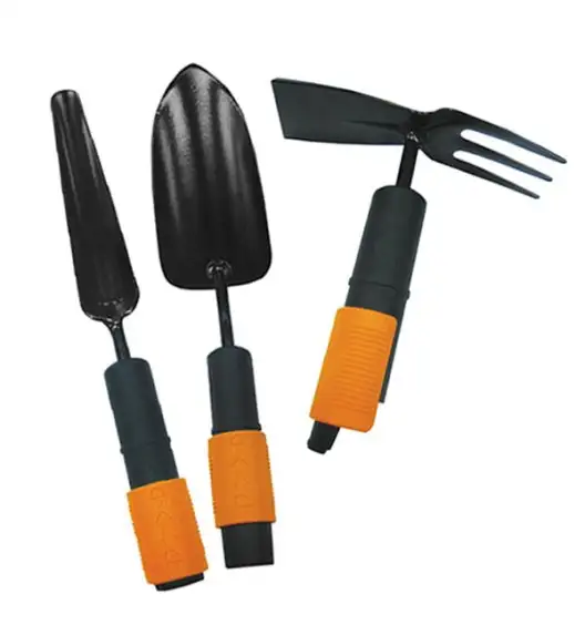 FISKARS Komplet 3 narzędzi ogrodowych (motyka z widełkami, łopatka, odchwaszczacz)