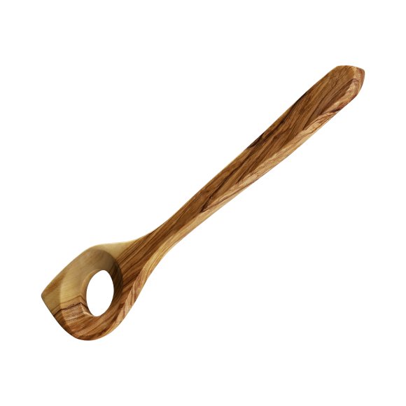 CILIO Łyżka kuchenna z otworem 30 cm / drewno oliwne / FreeForm