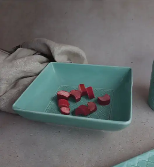 LUBIANA MARRAKESZ MORSKI 12 x Talerz głęboki 18 cm / kwadratowy 