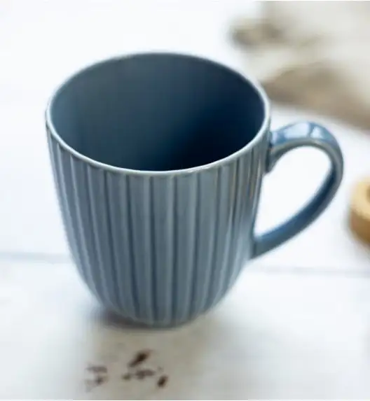 LUBIANA DAISY SEASIDE K9 Serwis obiadowy 18 osób / 72 elementy / szaro - niebieski