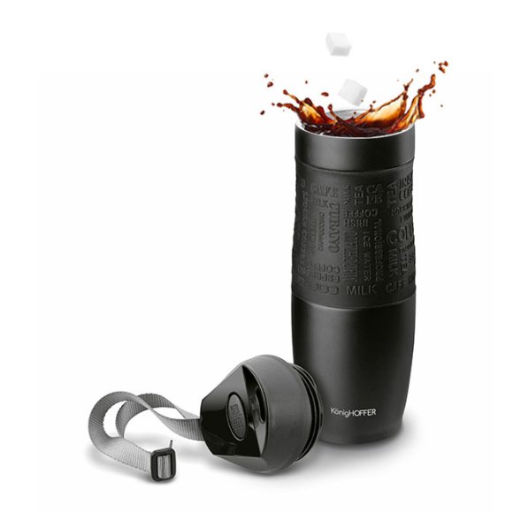 KonigHOFFER FRIZO Kubek termiczny 480 ml  / czarny / stal nierdzewna