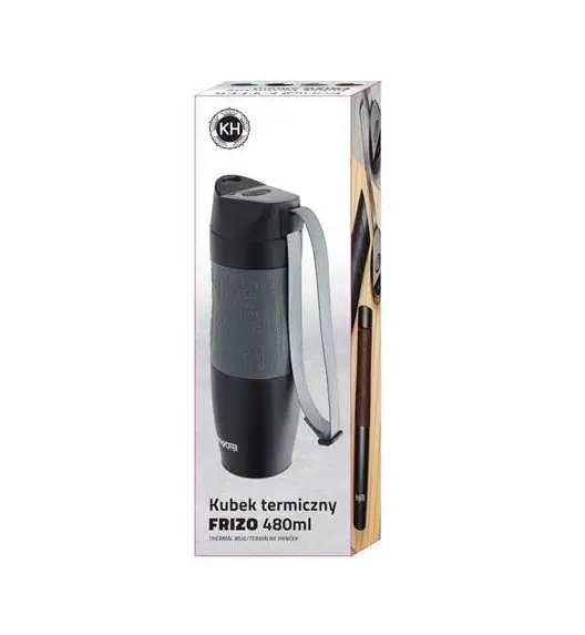 KonigHOFFER FRIZO Kubek termiczny 480 ml  / czarny / stal nierdzewna