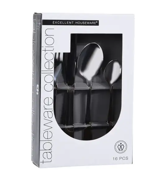 EXCELLENT HOUSEWARE Sztućce komplet 16 el dla 4 os / stal nierdzewna