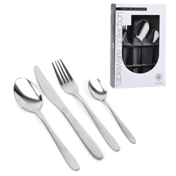 EXCELLENT HOUSEWARE Sztućce komplet 16 el dla 4 os / stal nierdzewna