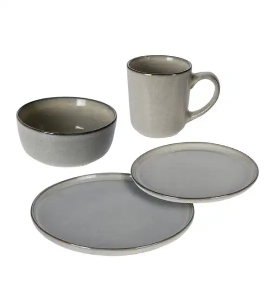 EXCELLENT HOUSEWARE Serwis obiadowo-kawowy 16 el / 4 os / ceramika