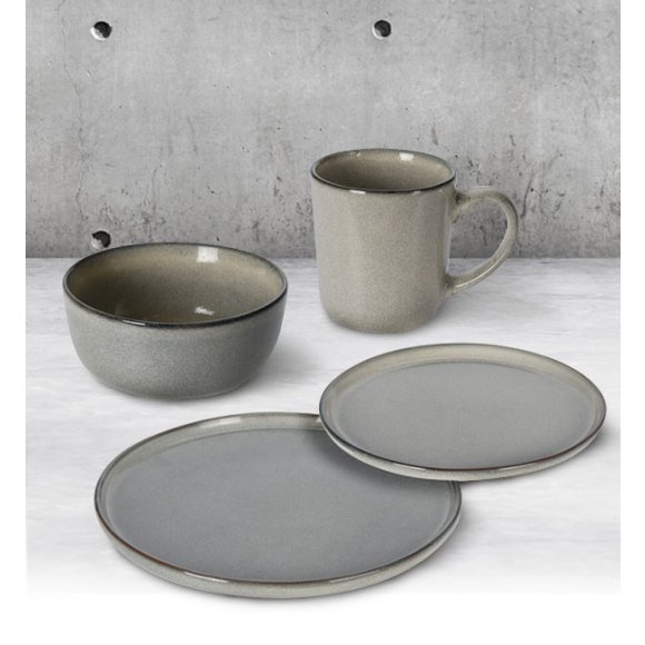 EXCELLENT HOUSEWARE Serwis obiadowo-kawowy 16 el / 4 os / ceramika