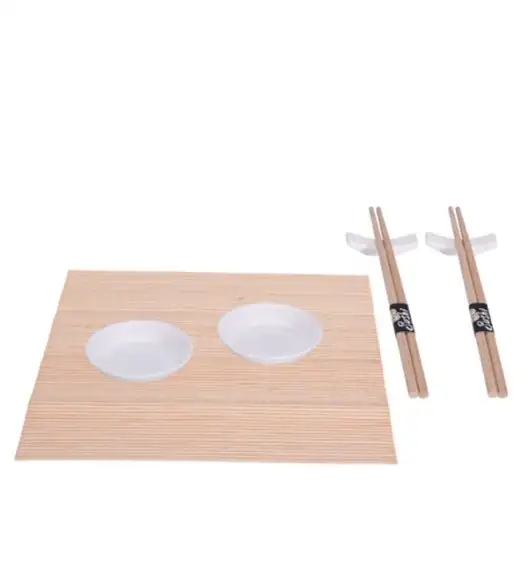 EXCELLENT HOUSEWARE Zestaw do sushi dla dwóch osób 7 el / biały