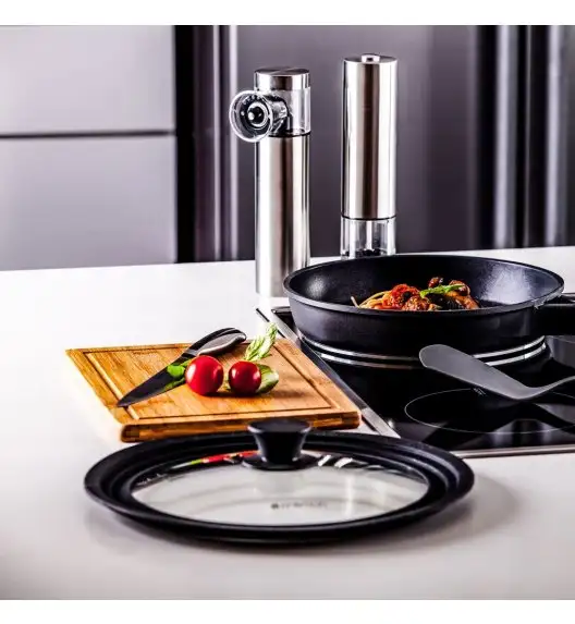 AMBITION MISTY Pokrywka silikonowa uniwersalna 24/26/28 cm / szkło 