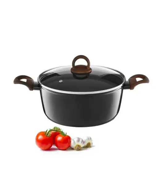 AMBITION DARKWOOD Garnek 20 cm z powłoką Qualum Basic Stone Edition