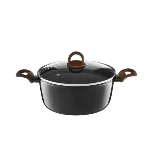 AMBITION DARKWOOD Garnek 24 cm z powłoką Qualum Basic Stone Edition
