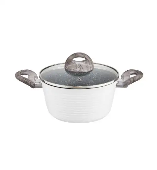 AMBITION WAVY Garnek 20 cm z powłoką Qualum Basic Stone Edition