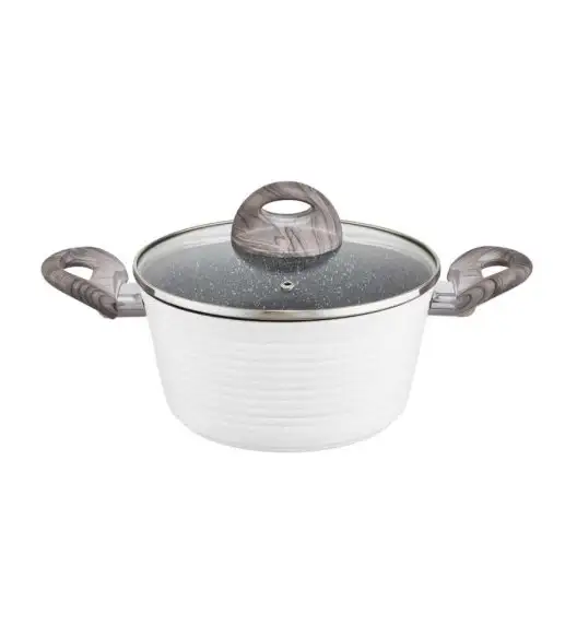 AMBITION WAVY Garnek 24 cm z powłoką Qualum Basic Stone Edition