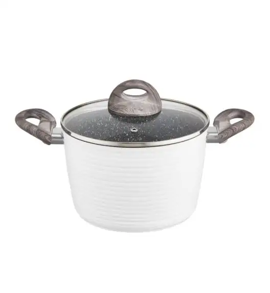 AMBITION WAVY Garnek wysoki 24 cm z powłoką Qualum Basic Stone Edition