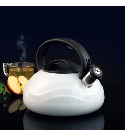 AMBITION VELO Czajnik z gwizdkiem 2,5 l / biały