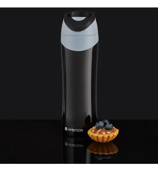 AMBITION LOVE Kubek termiczny ze stali nierdzewnej / czarny 400 ml