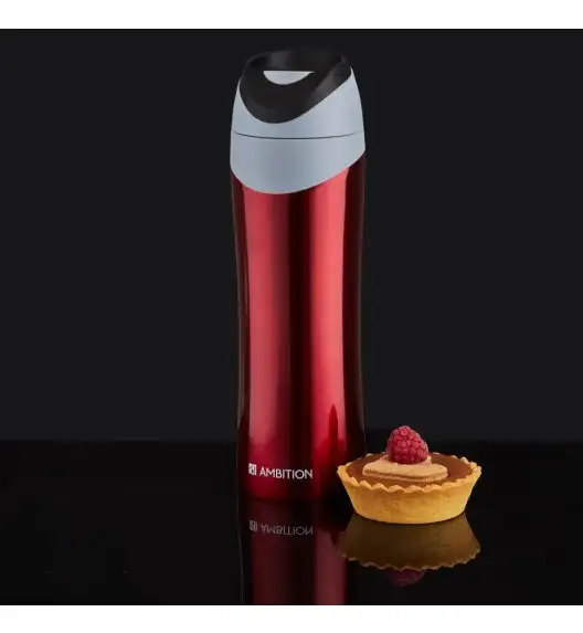 AMBITION LOVE Kubek termiczny ze stali nierdzewnej / czerwony 400 ml