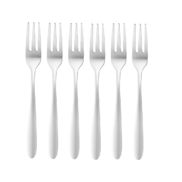 AMBITION ROMA Sztućce zestaw 6 widelczyków do ciasta dla 6 osób / połysk