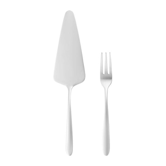 AMBITION ROMA Sztućce zestaw do ciasta 7 el / widelczyki + łopatka / dla 6 osób / połysk