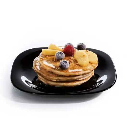 LUMINARC CARINE NEO BLACK Talerz deserowy 19 cm / szkło hartowane