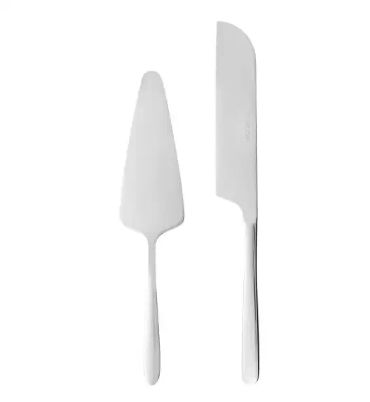 AMBITION ROMA Sztućce zestaw do tortu 2 el / łopatka, nóż / połysk