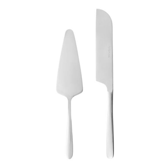 AMBITION ROMA Sztućce zestaw do tortu 2 el / łopatka, nóż / połysk