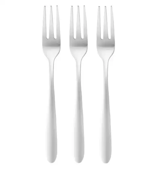AMBITION ROMA Sztućce zestaw 3 widelczyków do ciasta dla 3 osób / połysk