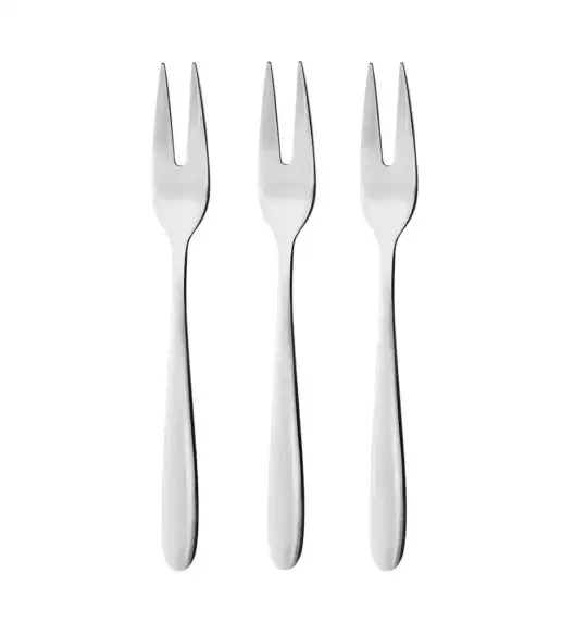 AMBITION ROMA Sztućce zestaw 3 widelczyków do mięsa dla 3 osób / połysk