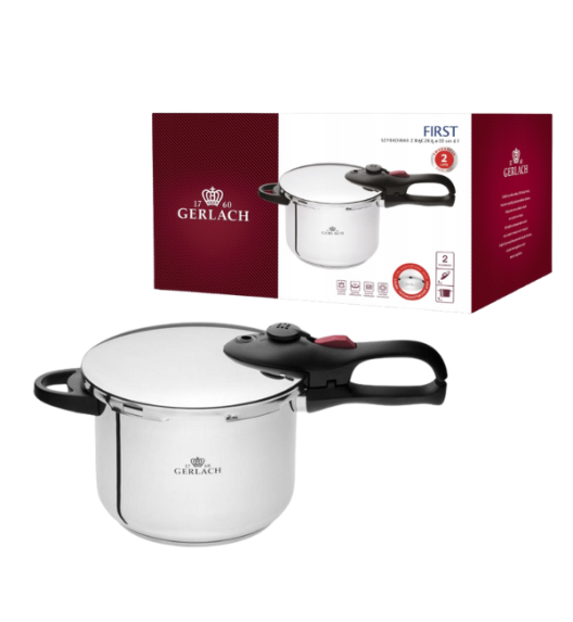 GERLACH FIRST Szybkowar 6 l z rączką Ø 22 cm / stal nierdzewna