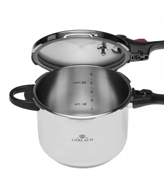 GERLACH FIRST Szybkowar 6 l z rączką Ø 22 cm / stal nierdzewna