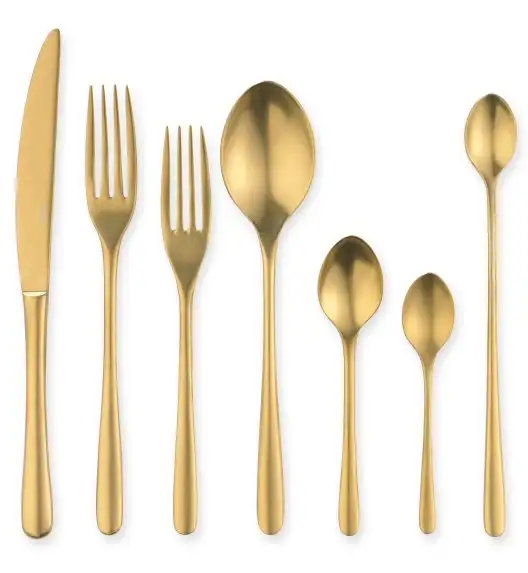 VERLO LUI GOLD Widelec obiadowy LUZ / stal nierdzewna