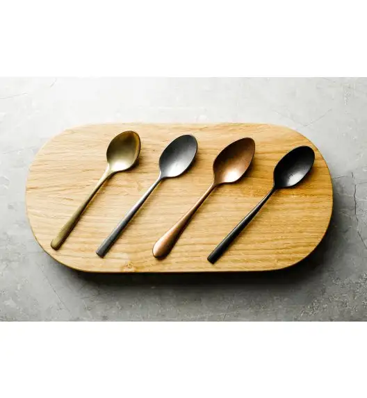 VERLO SU BLACK Łyżeczka do herbaty LUZ / stal nierdzewna