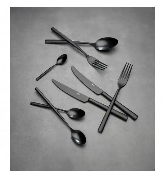 VERLO SU BLACK Łyżeczka do herbaty LUZ / stal nierdzewna