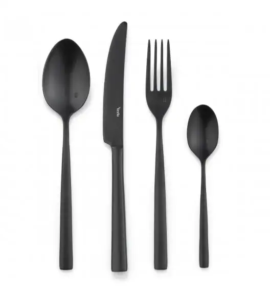 VERLO SU BLACK Łyżeczka do herbaty LUZ / stal nierdzewna