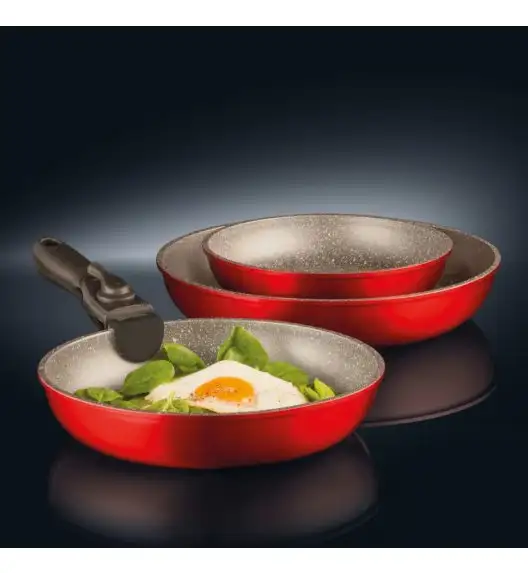 AMBITION JASPER Komplet 3 patelni z odpinaną rączką / Qualum Basic StoneEdition