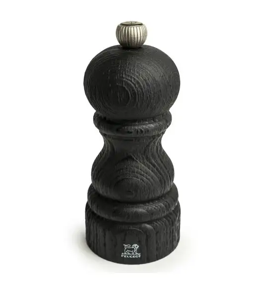 PEUGEOT PARIS NATURE BLACK Młynek do pieprzu 12 cm / drewno bukowe
