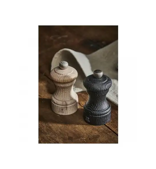 PEUGEOT BISTRO NATURE BLACK Młynek do pieprzu 10 cm / drewno bukowe
