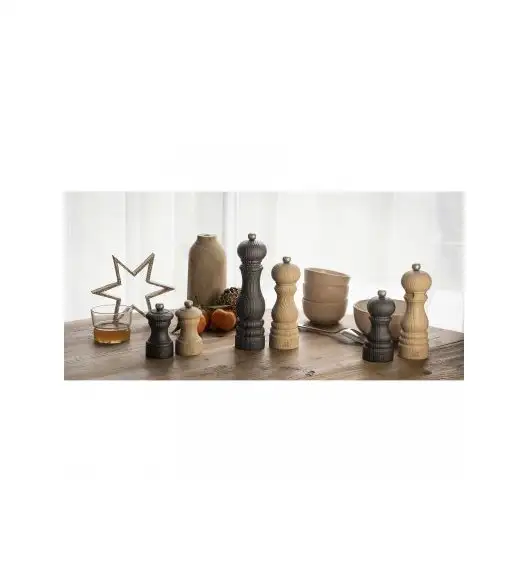 PEUGEOT BISTRO NATURE BLACK Młynek do pieprzu 10 cm / drewno bukowe