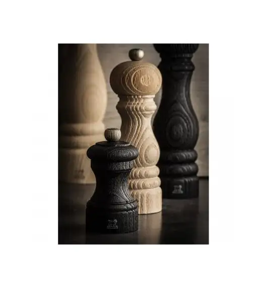 PEUGEOT BISTRO NATURE BLACK Młynek do pieprzu 10 cm / drewno bukowe