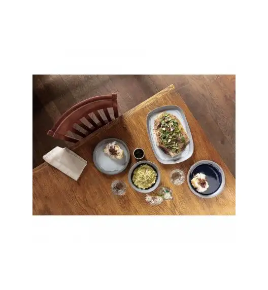 REVOL No.W Talerz płaski 28,5 cm niebieski / glina ceramiczna