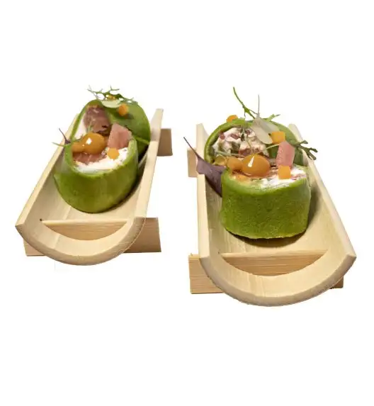 VERLO Naczynie łódeczka FingerFood 15 cm / 6 szt. / drewno bambusowe