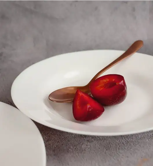 WYPRZEDAŻ! DOMINO J-Y Komplet obiadowy biały 18 el dla 6 os / szkło