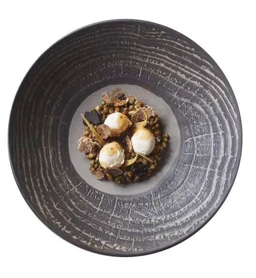 Talerz głeboki 24 cm ARBORESCENCE szary