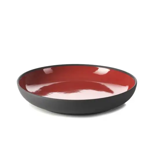 SOLID talerz 23,5 cm, czerwono-czarny