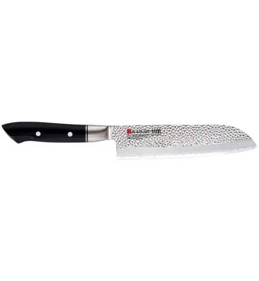 Nóż Santoku kuty VG10 HM dł. 18 cm  młotkowany