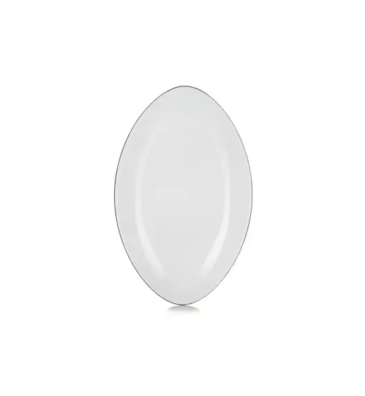 Talerz owalny Equinoxe biały 35x22 cm