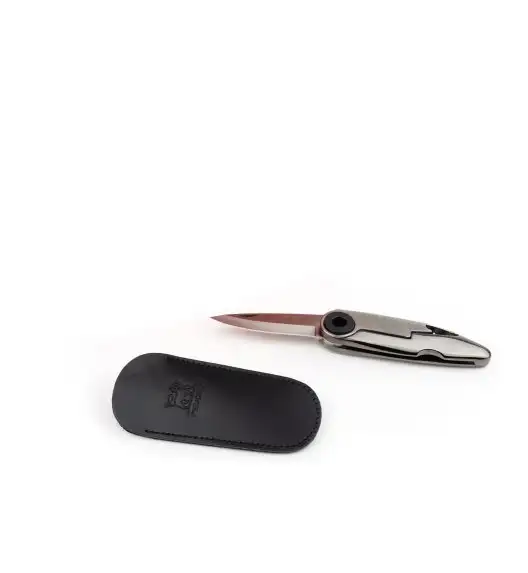 PEUGEOT IXON Scyzoryk korkociąg w skórzanym etui