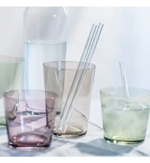 SCHOTT ZWIESEL Rurki szklane 4 szt. ze szczoteczką dł. 15 cm